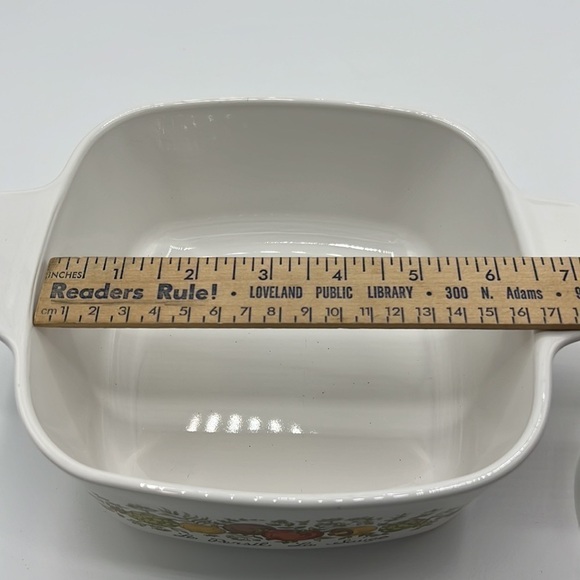 CORNINGWARE 1 1/2 QUART COOKING DISH WITH CLEAR GLASS PYREX LID - Picture 6 of 13